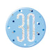 Glitz Blue & Silver Birthday Badge 30