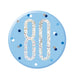 Glitz Blue & Silver Birthday Badge 80