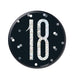 Birthday Black Glitz Number 18 Badge