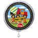 Construction Party Round Foil Balloon 18" Packaged (Optional Helium Inflation)