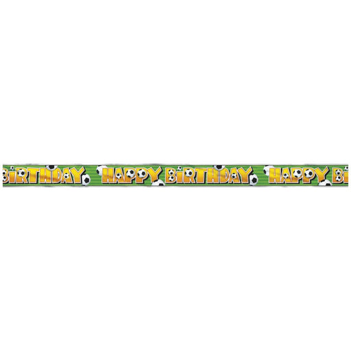 Foil 3D Soccer Banner 12 ft Long Fold