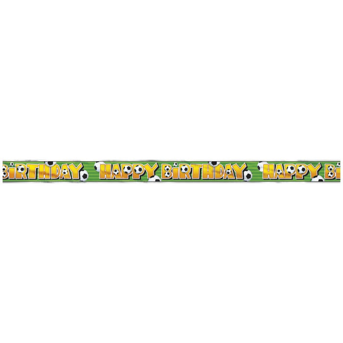 Foil 3D Soccer Banner 12 ft Long Fold
