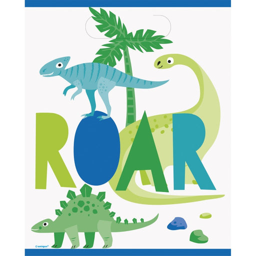 Blue & Green Dinosaur Loot Bags 8 Pack