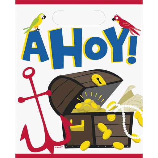 Ahoy Pirate Loot Bags 8 Pack