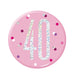 Glitz Pink & Silver Birthday Badge 40