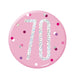 Glitz Pink & Silver Birthday Badge 70