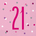Birthday Pink Glitz Number 21 Luncheon Napkins 16 Pack