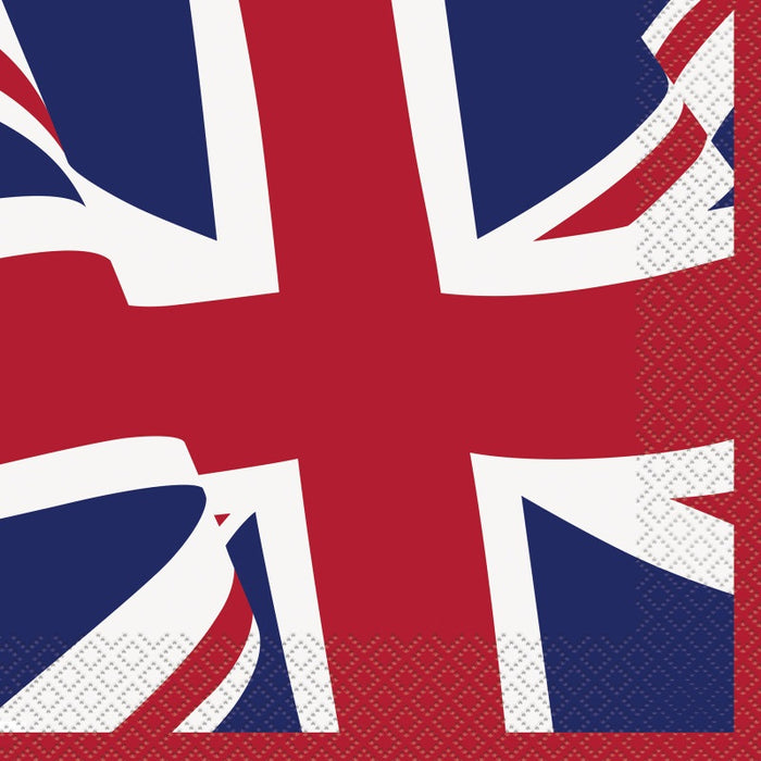 Union Jack Luncheon Napkins 16 Pack