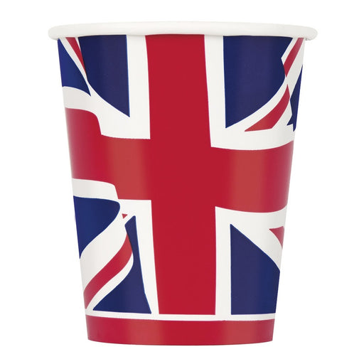 Union Jack 9oz Paper Cups 8 Pack