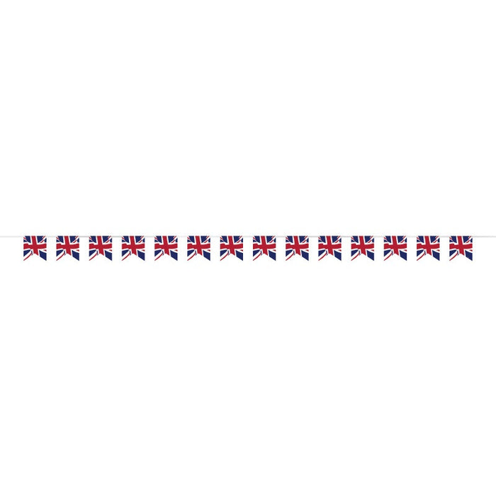 Union Jack Plastic Pennant Banner 9 ft