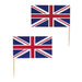Union Jack Flag Pick 30 Pack