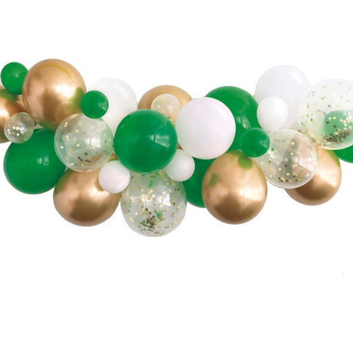 Modern Christmas Assorted Solid and Star Foil Confetti Latex Balloons Arch Kit