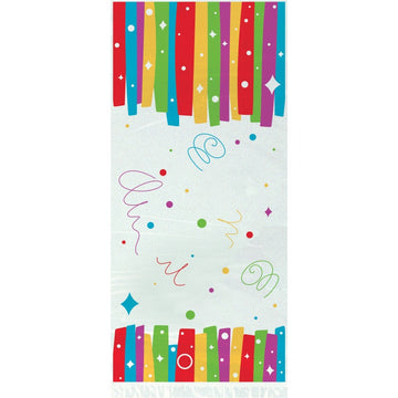 Rainbow Ribbons Birthday Cellophane Bags 5"x11" 20 Pack