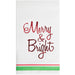 Red Merry and Bright Christmas Guest Towels 16 Pack - Foil Stamping