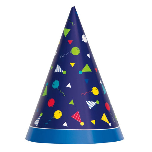 Peppy Birthday Party Hats 8 Pack