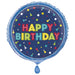 Peppy Birthday Round Foil Balloon 18" Packaged (Optional Helium Inflation)