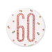 Glitz Rose Gold Birthday Badge 60