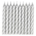 Silver Spiral Birthday Candles 10 Pack