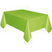 Lime Green Solid Rectangular Plastic Table Cover 54" x 108" - Short Fold