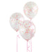 Clear Latex Balloons with Neon Confetti 12" 6 Pack (Optional Helium Inflation)