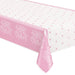 Pink Hearts Baby Shower Rectangular Plastic Table Cover 54" x 84"