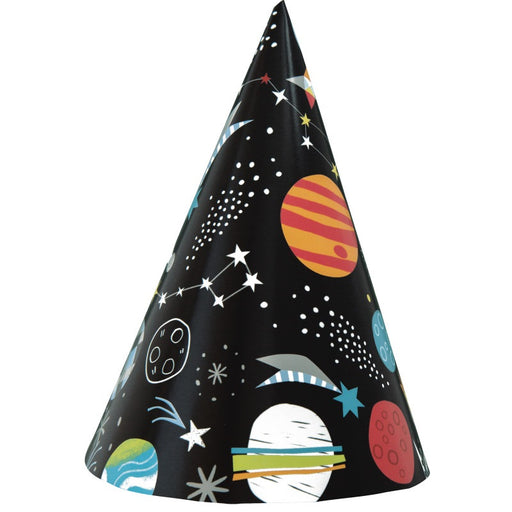 Outer Space Party Hats 8 Pack
