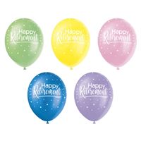 Happy Retirement 12" Latex Balloons 5 Pack (Optional Helium Inflation)
