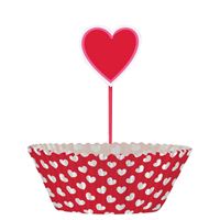 Valentine Heart Cupcake Kit 48 Piece