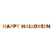 Glitter Orange and Black "Happy Halloween" Banner