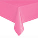 Hot Pink Solid Rectangular Plastic Table Cover 54" x 108" - Short Fold