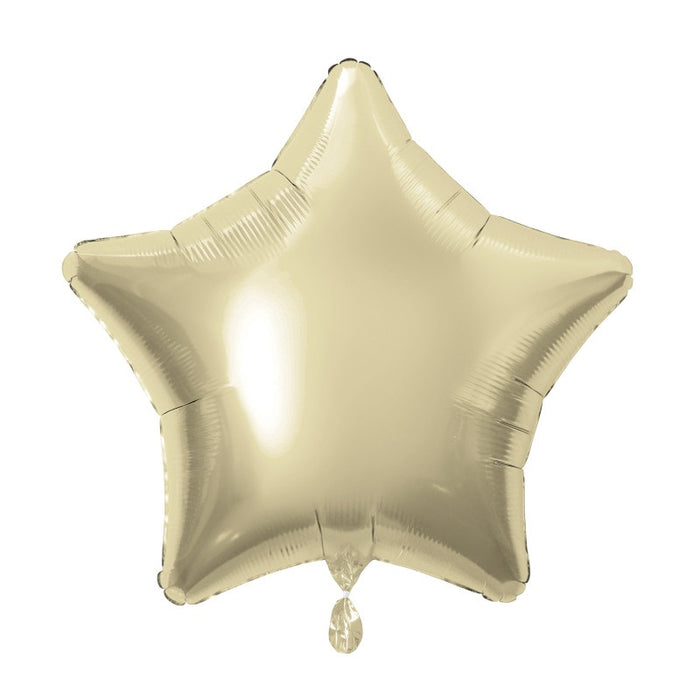 Solid Star Foil Balloon 20" Packaged - Gold (Optional Helium Inflation)