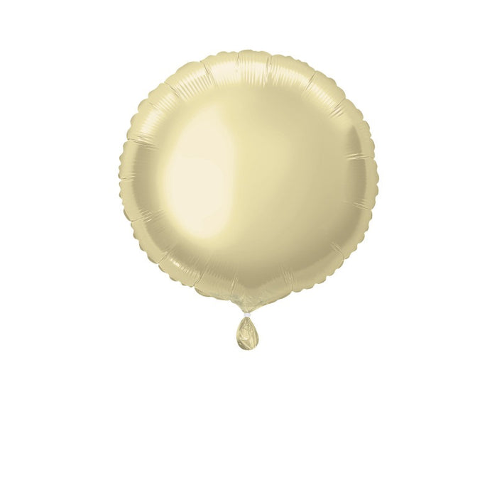 Solid Round Foil Balloon 18" Packaged - Gold (Optional Helium Inflation)