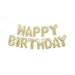 Gold Happy Birthday Foil Letter Balloon Banner Kit 14"
