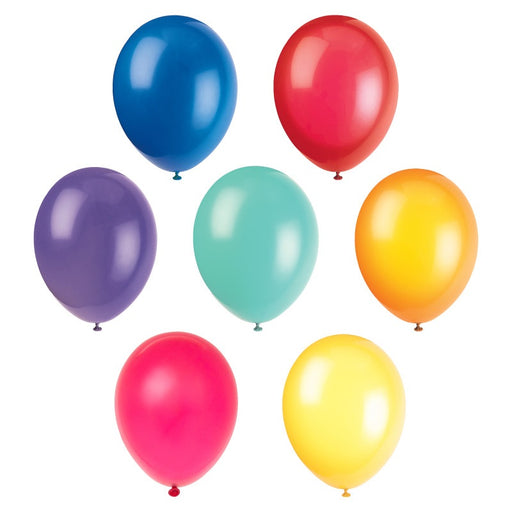 12" Latex Balloons 10 Pack - Assorted