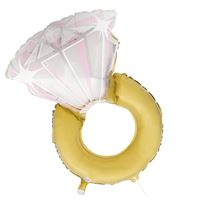 Diamond Ring Giant Foil Balloon 26" Packaged (Optional Helium Inflation)