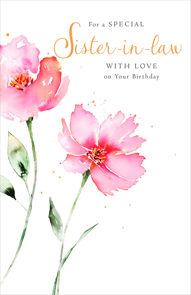 Simply | Birthday Card Sister In Law | Happy Birthday Gifts | Her, Girls, Women | Traditional Design | With Envelope