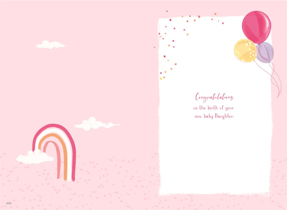New Baby Girl Card – Born in 2026