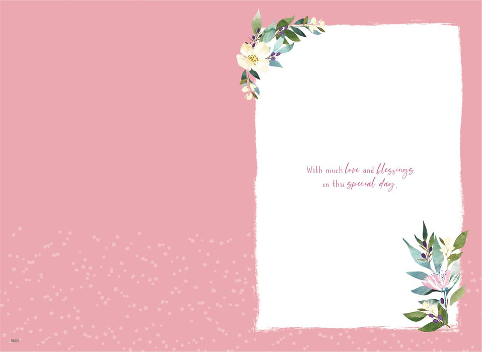 New Baby Christening Girl Card – Born in 2026