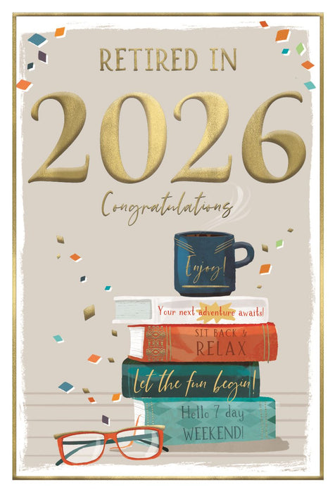 Retirement Card – Retired in 2026 Congratulations