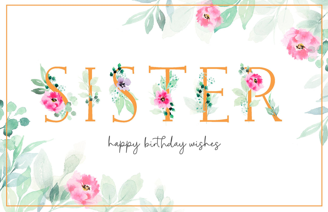 Simply Traditional Birthday Card for Sister, Conv Design