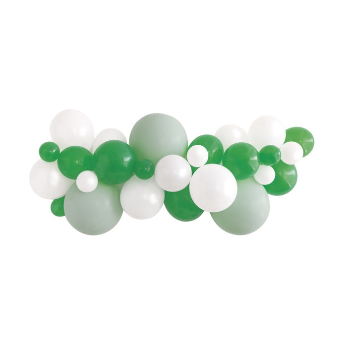 White Ivory & Green Matte Latex Balloon Arch Kit