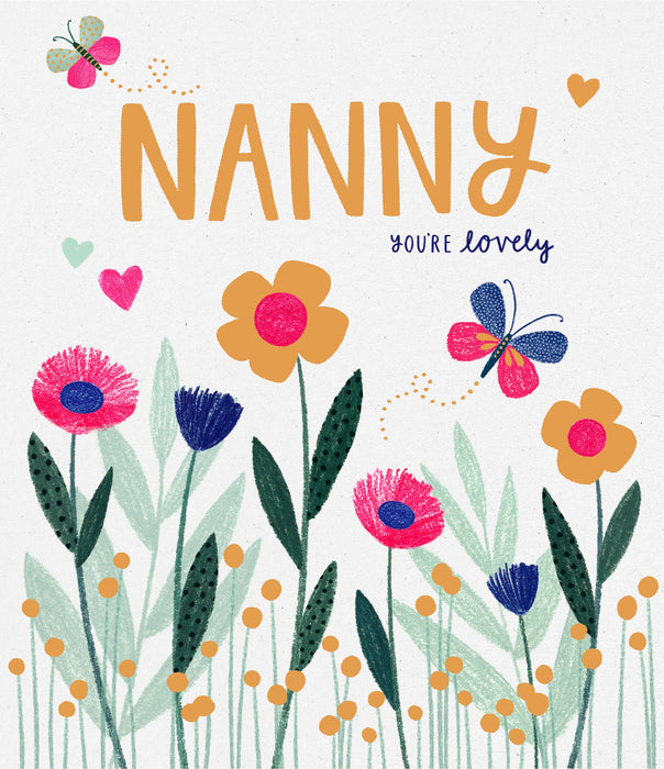 Carlton Birthday Card for Nanny, Conv Design