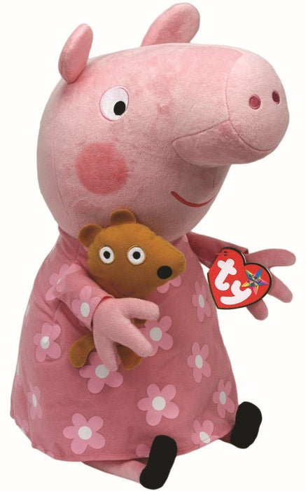 Ty Peppa Pig in Floral Nightie 15" Large soft toy