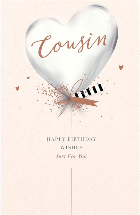 Indigo Blush Birthday Card for Cousin, Conv Design