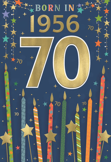 Happy 70th Birthday Card for Male – Year You Were Born 1956