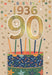 Happy 90th Birthday Card for Male – Year You Were Born 1936
