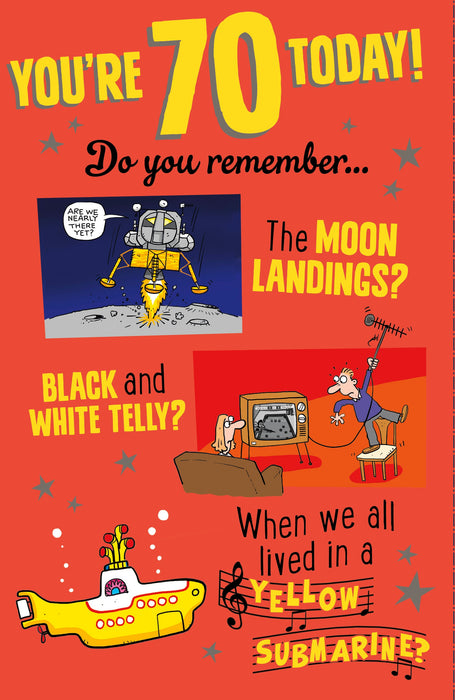 Giggles Remember When Birthday Card for 70th, Hum Design