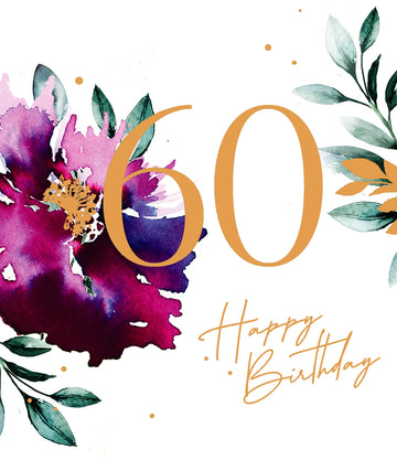 Ruby | Birthday Card 60th | Happy Birthday Gifts | With Envelope