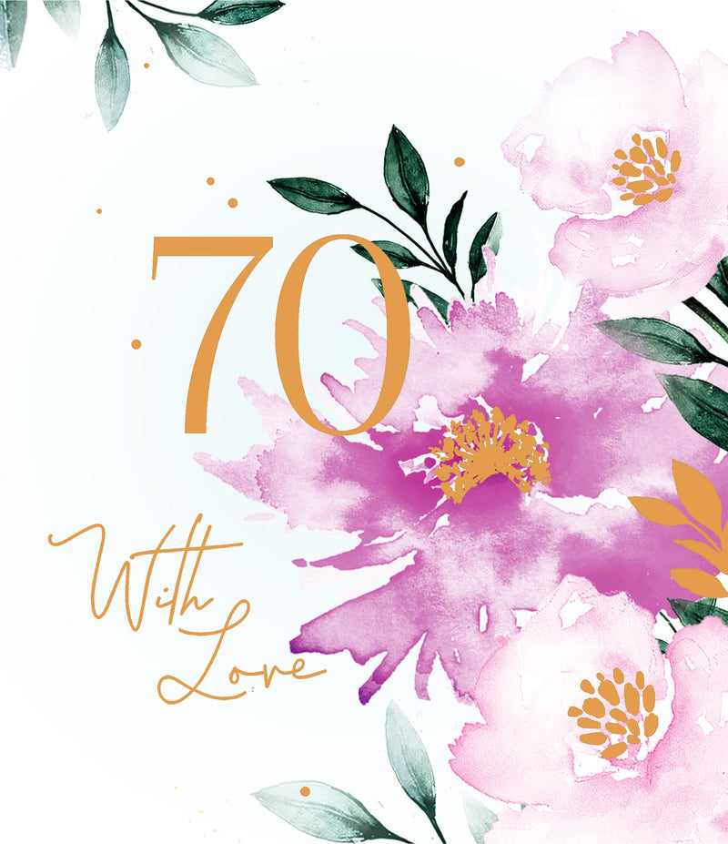 Ruby | Birthday Card 70th | Happy Birthday Gifts | With Envelope