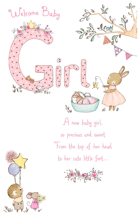 Gibson | Birth Congrats Girl Cute | Card & Gift | With Envelope